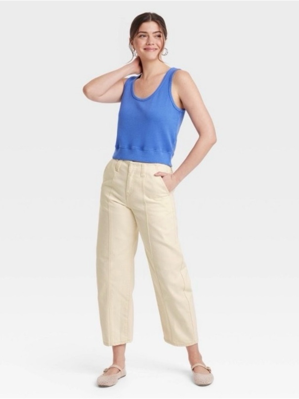 Universal Thread Off white Barrel Jeans
